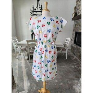 Vintage 90s White Floral Handmade Hawaiian Midi Sundress Size‎ Medium
